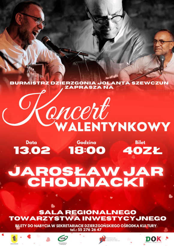 Koncert walentynkowy – Jarosław Jar Choinacki – zapowiedź