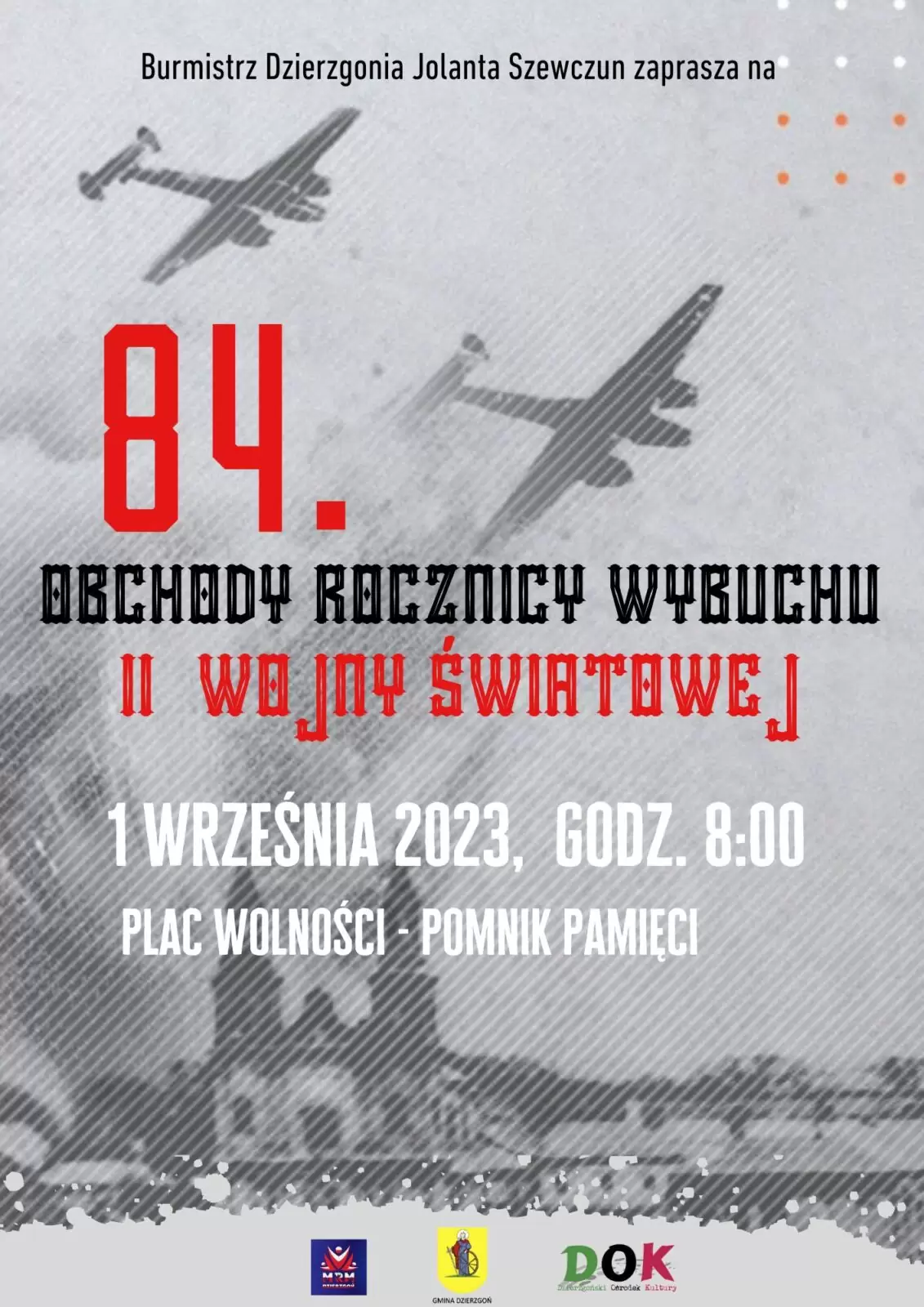 84 obchody rocznicy wybuchu II Wojny Światowej