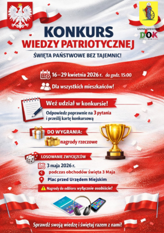 KONKURS WIEDZY PATRIOTYCZNEJ- „Święta państwowe bez tajemnic!